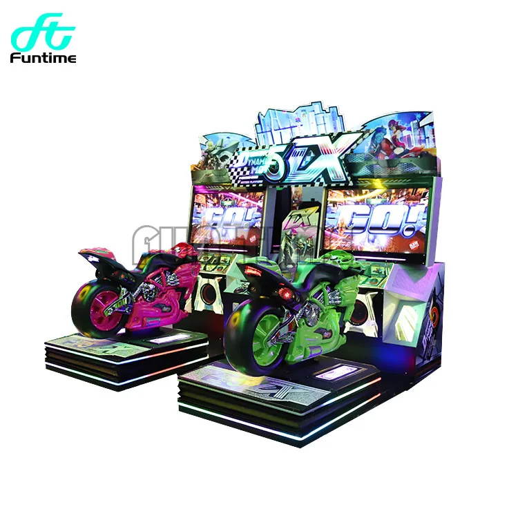 Indoor amusement coin-operated arcade simulator 42-inch dynamic racing moto 2 player motorcycle racing game console