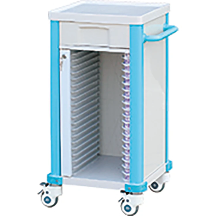 hospital stainless steel file carry trolley medical record trolley dossier cart patient file trolley