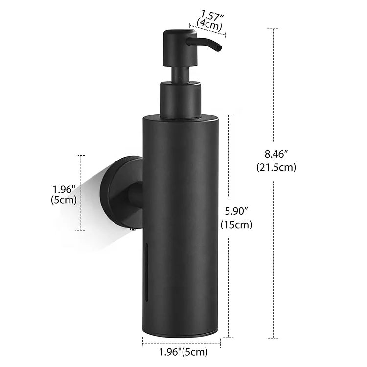 Round Wall Mounted Stainless Steel Liquid Soap Dispensers