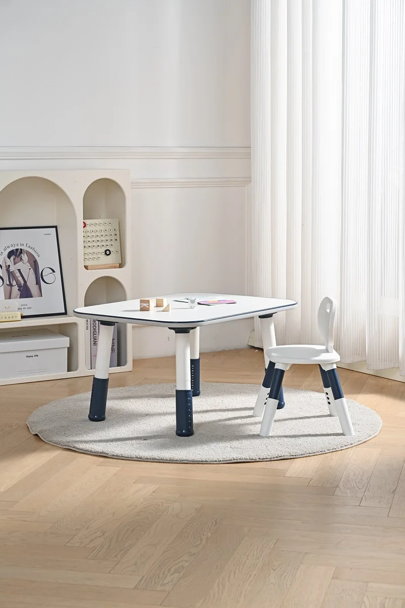 Multiple Functions Height Adjustable Baby Desk Home Children Furniture Kids Toddler Cartoon Style Daycare Pencil Table And Chair