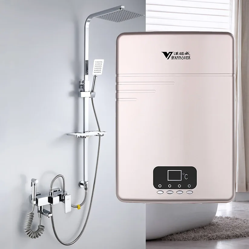 Smart 110V 220V 110 V Bathroom Shower Quick Electric Instant Thermostatic Tank Less Geyser Hot Water Heaters