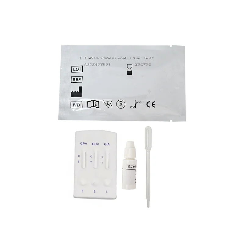 Pet Hospital Combined Rapid CCV/CPV/Giardia Pet Test Kits Rapid Diagnostic Veterinary Test