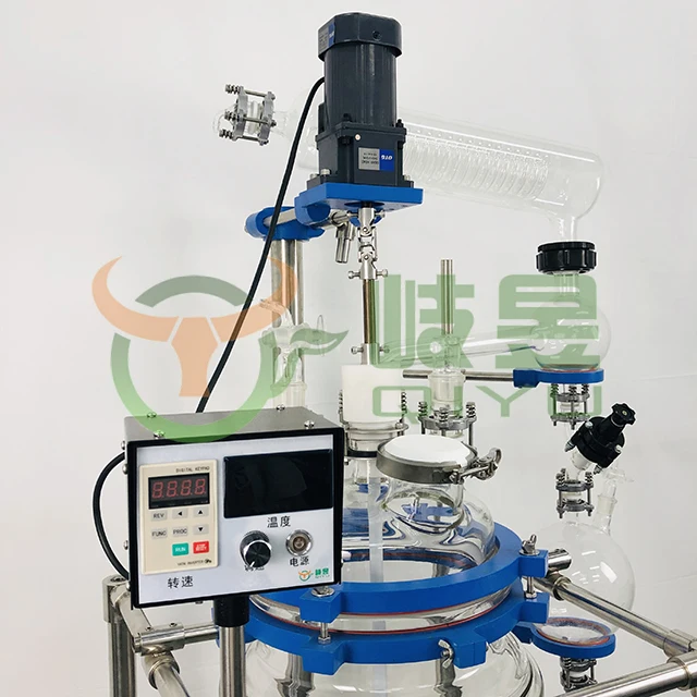 Jacketed glass reactor Perfect For Lab Use Fast Delivery High efficiency condenser 50L 100L 200L hybrid process reactors