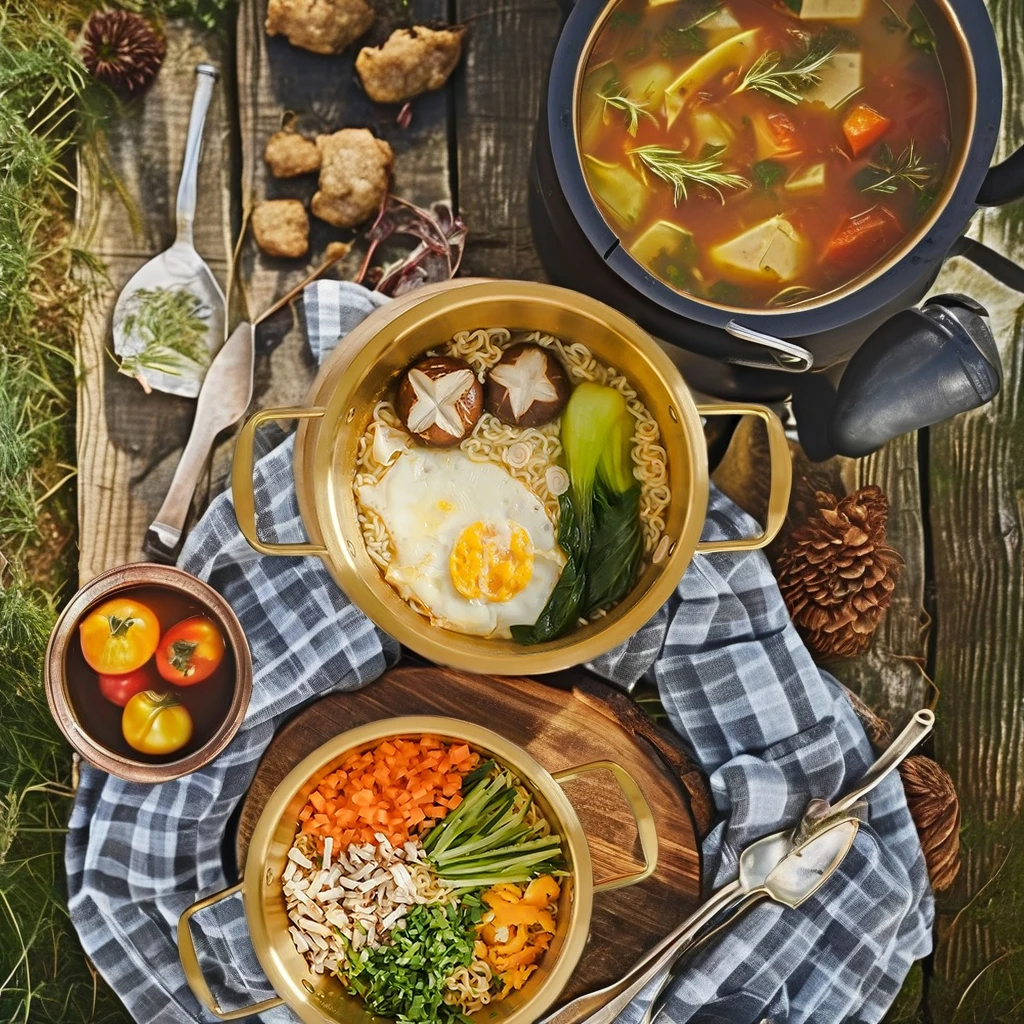Noodles Soup Stock Pasta Ramen Pot Korean Style Stainless Steel Hotpot for Crayfish Cooking