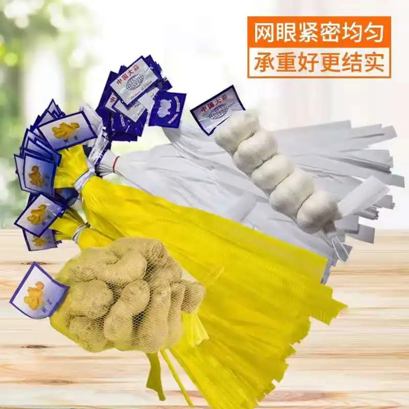 mini egg Ginger garlic vegetables fruit mesh bag