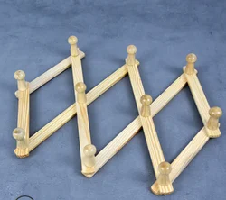 Wall mounted wooden hanger baseball hat rack 10 hook black and white rack telescopic rack