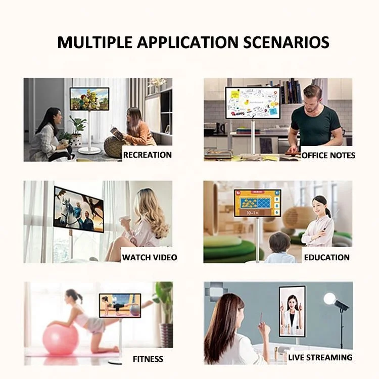 21.5 24 27 32 inch Portable TV HD Smart Interactive Touch Wireless Mobile Rechargeable LCD Android Display