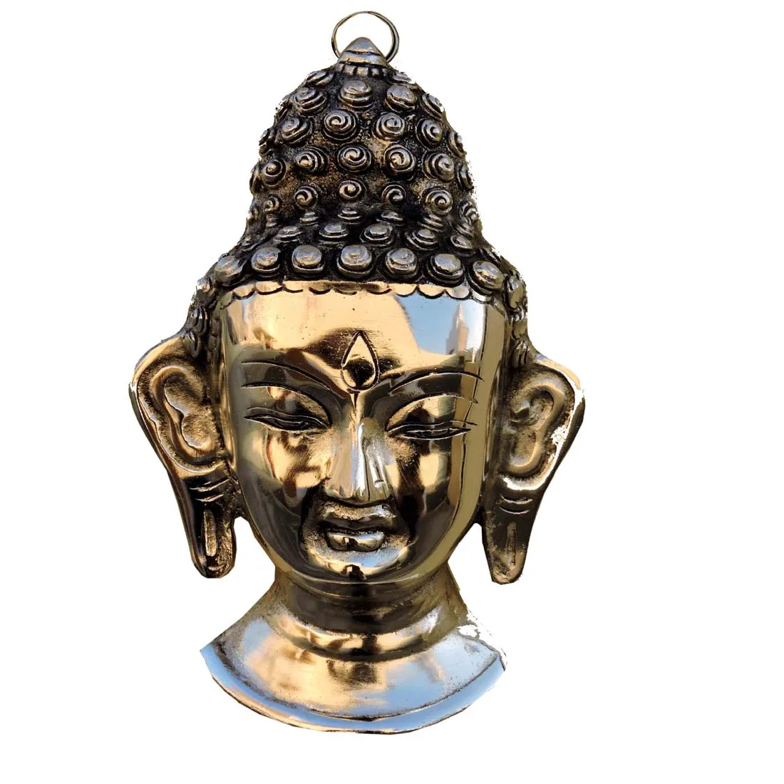 2023 New design golden plated both sides custom Silver Buddha face From Indian Manufacturer