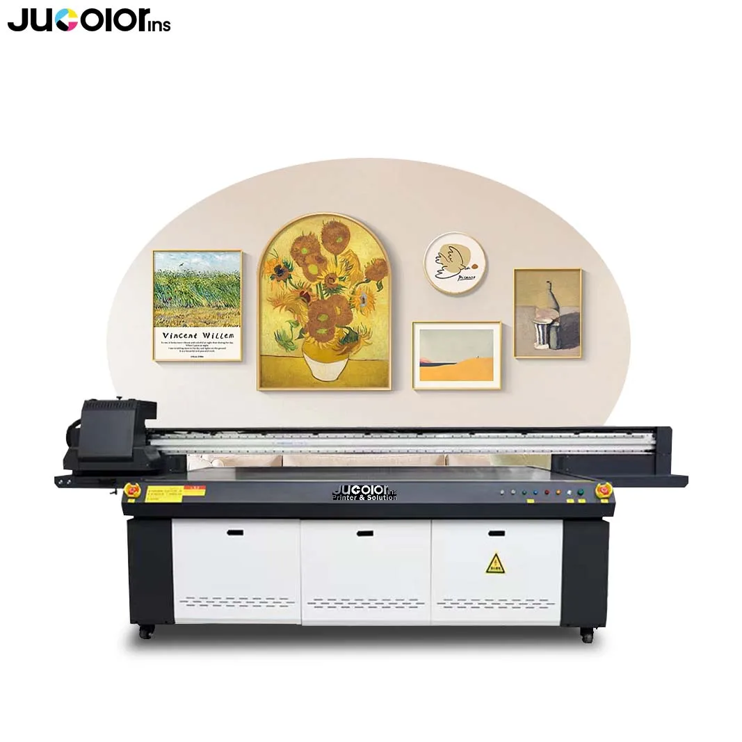 Uv Large Format Printer Directly on a Variety of Substrates Like Vinyl Aluminum Wood 250*130cm Printing Size