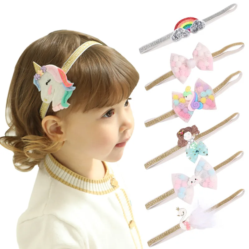 9 styles Unicorn Elastic Headband Hairpin Hair Band Kids Hair Accessories
