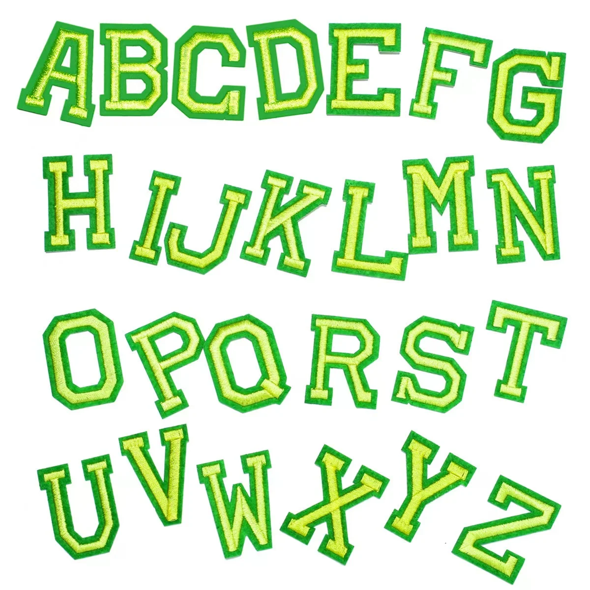Wholesales Fashion Full Embroidery Patch 26 English Letter Decoration Patch Iron on Letters In Bulk Sew on Embroidered Letter