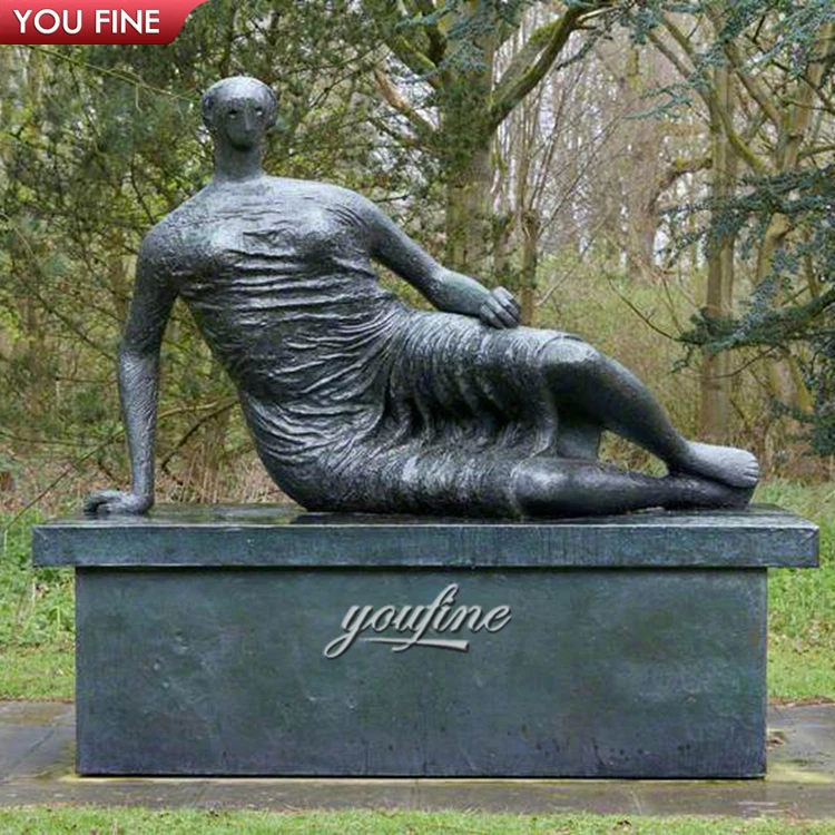 Outdoor Garden Large Henry Moore Bronze Hill Arches Statue