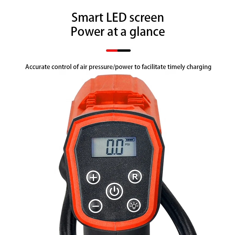 Portable Tire Inflator Portable Small air Compressor 21v Wireless Car Electric Tire Inflator Pump