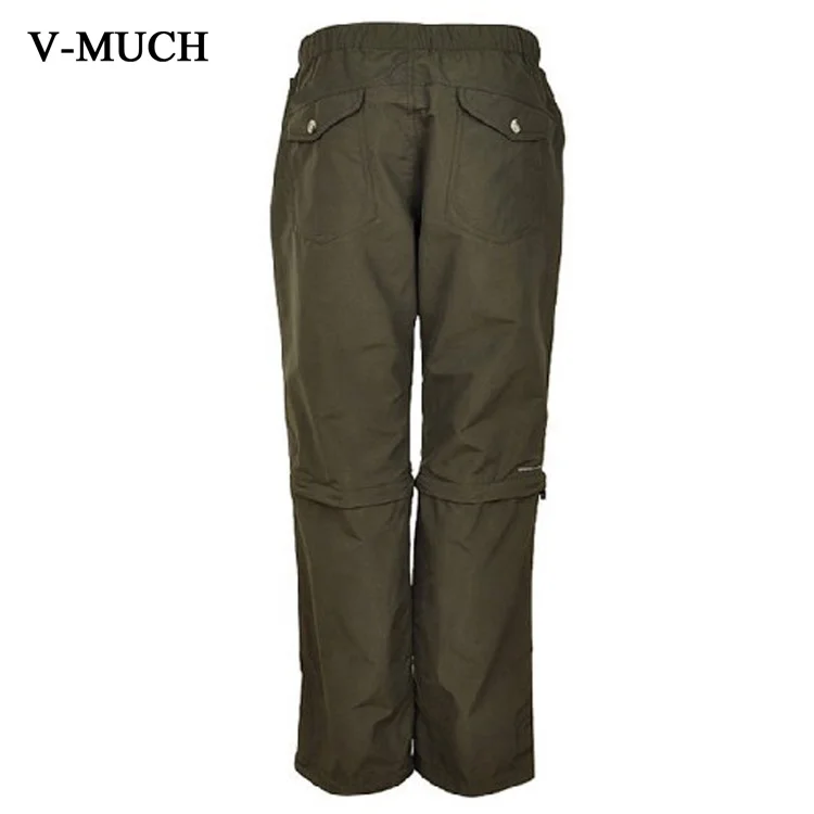 
New Arrival Adult black pants Multiple pockets detachable trousers ladies Elastic waistband 
