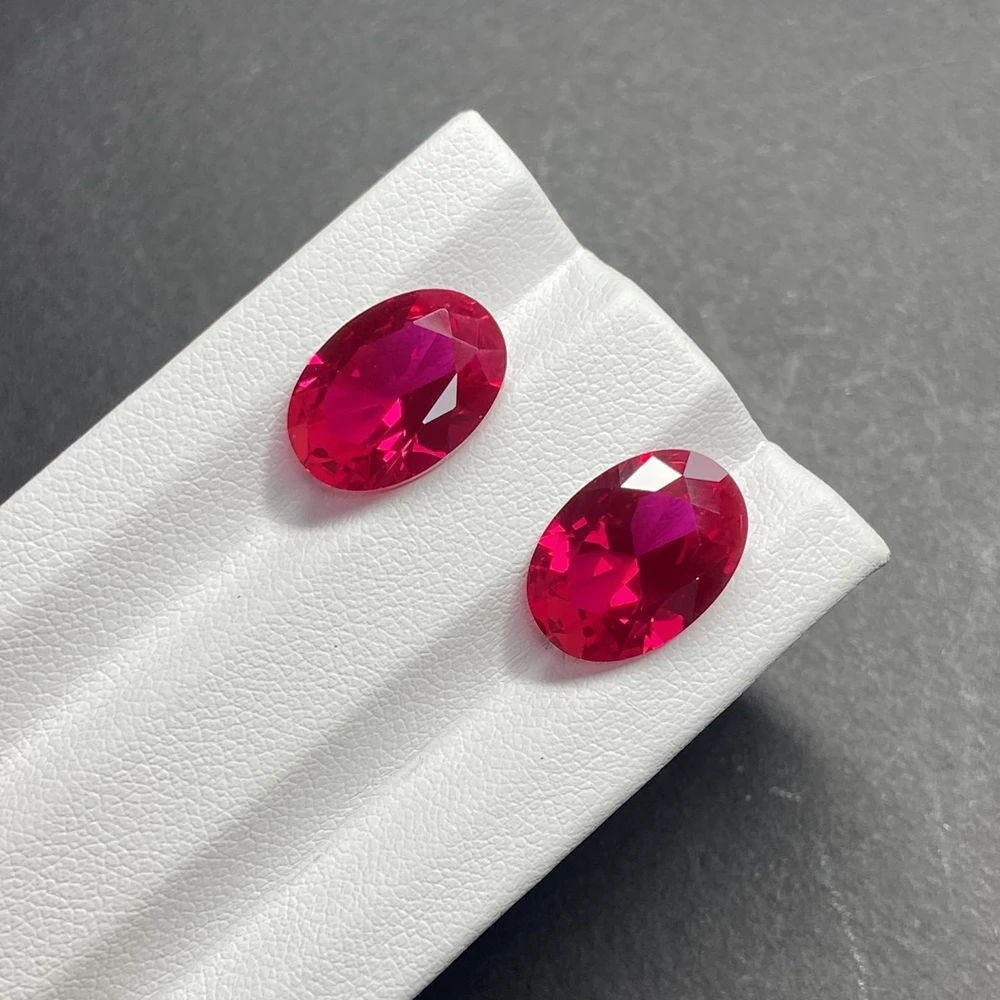 Red Corundum Stone Oval Cut 5# Corundum Ruby 4x6mm 13x18mm Gemstone Ruby Stone