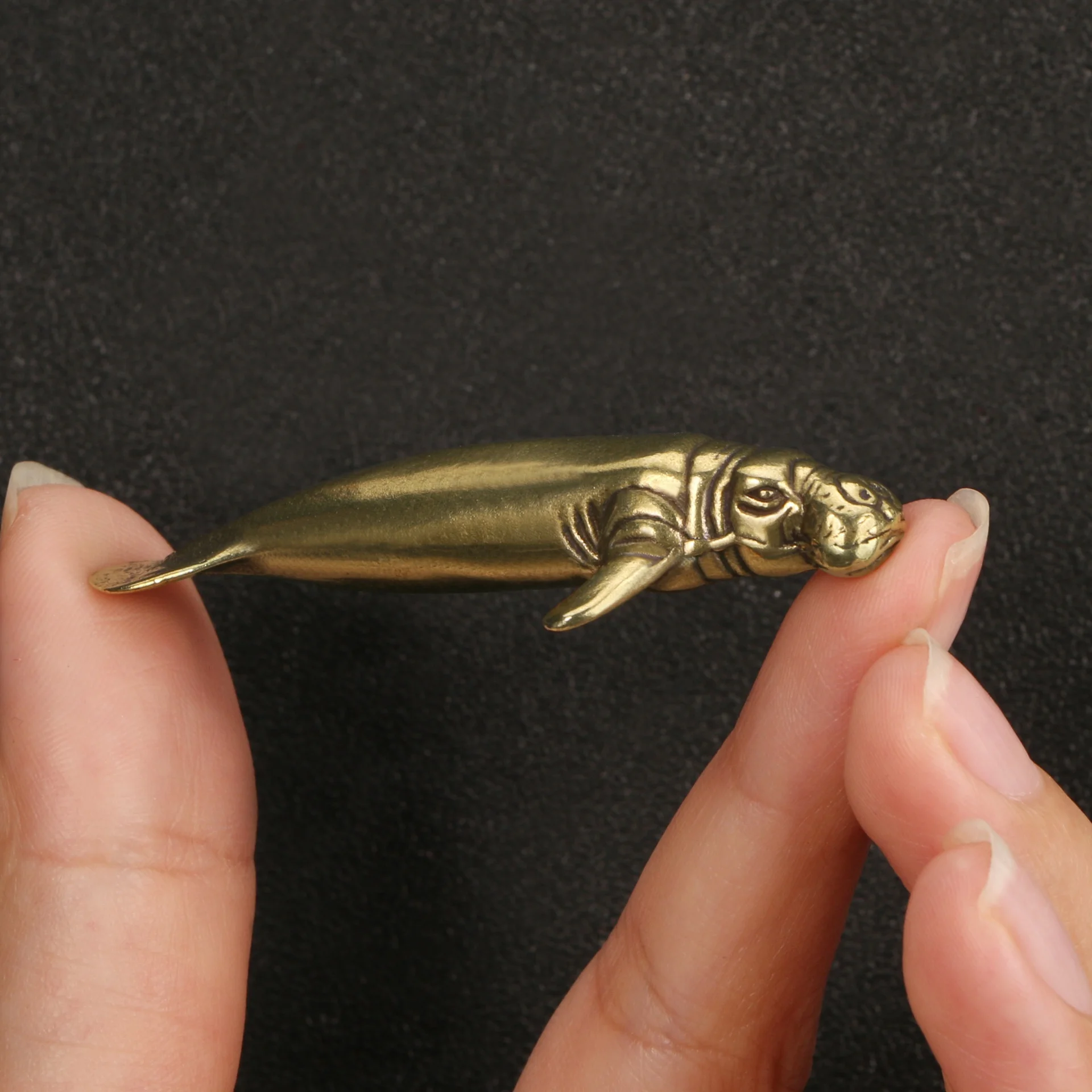 Craft simulation sea lion statue decore Toy statue home sea lion ornaments brass decoration