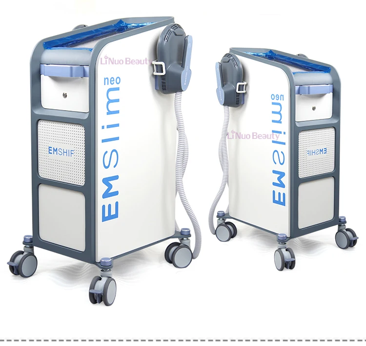 Vertical High-Intensity HIEMT Muscle Stimulator EMSlim Neo RF Air Cooling Hiemt 4 Handles