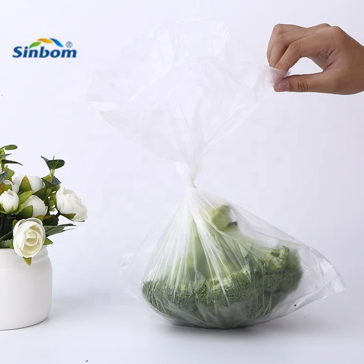 LDPE plastic custom printed transparent fresh fruit & vegetable packaging bags on roll