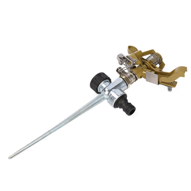 Metal 360 rotation Spike Adjustable Automatic Rotating Watering sprinkler Garden Lawn Gardening farm Irrigation Water Sprayer