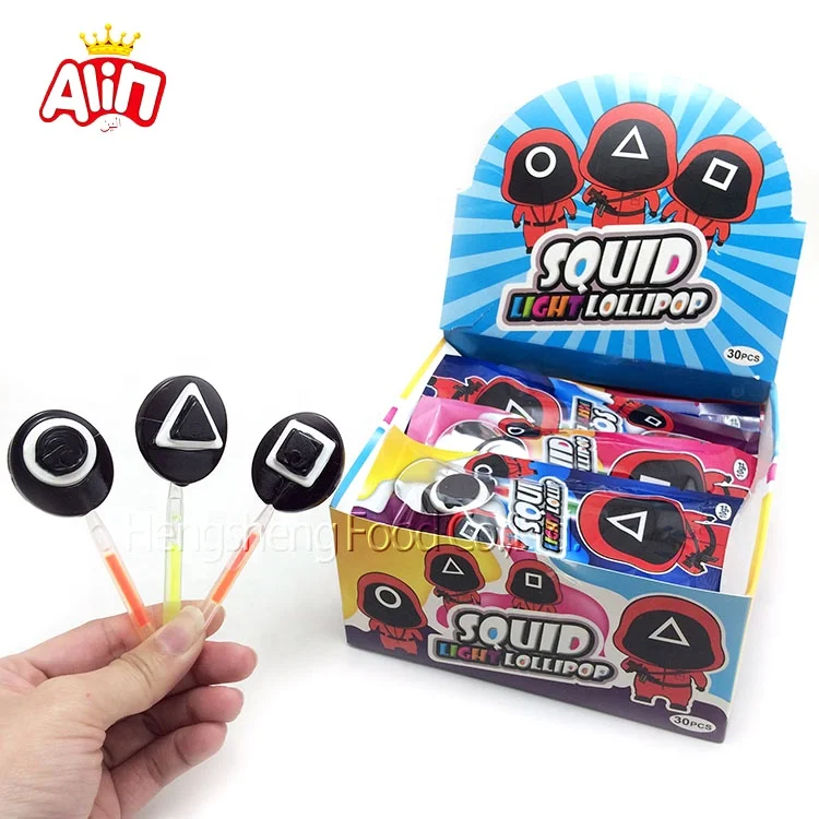 asian snacks wholesale candy  Boxed fluorescence  squid game candy