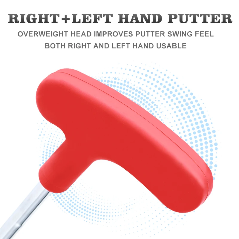 Factory Price Manufacturer Supplier Stainless Steel Head Disc  Golf Putter  Leather Grip