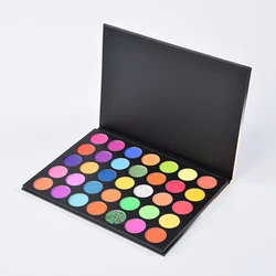 High-end customized pigment eye shadow palette dazzling makeup glitter eye shadow  palette