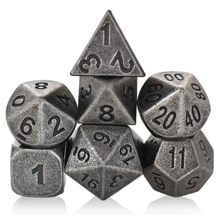 Manufacturers Bulk Dice Custom Colored Polyhedral Metal Dice Set  DND and Dungeons & Dragons Game Dice Tray