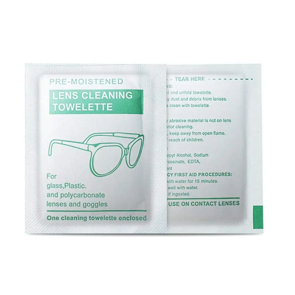 Individual Lens Cleaning wet wipes Portable eyeglass screen antibacterial cleaning wet wipes