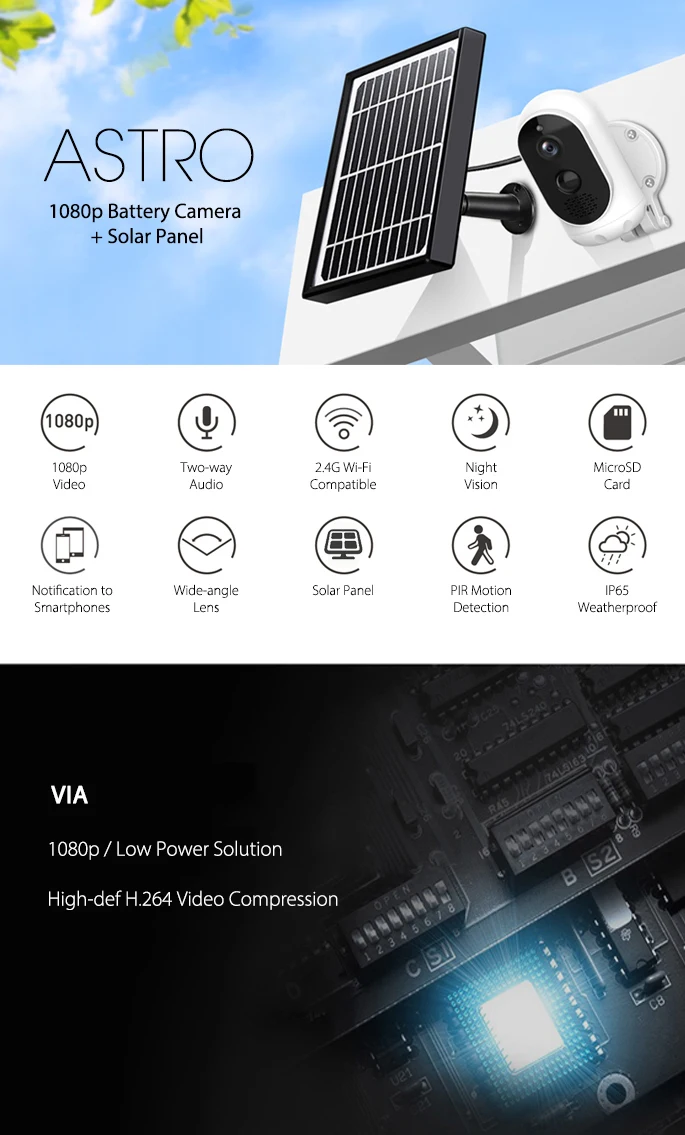 3.6mm Lens diagonal 140 degree Door Bell 1080P Wire-Free Battery Camera IP66 Rating Weather-proof Design Doorbell