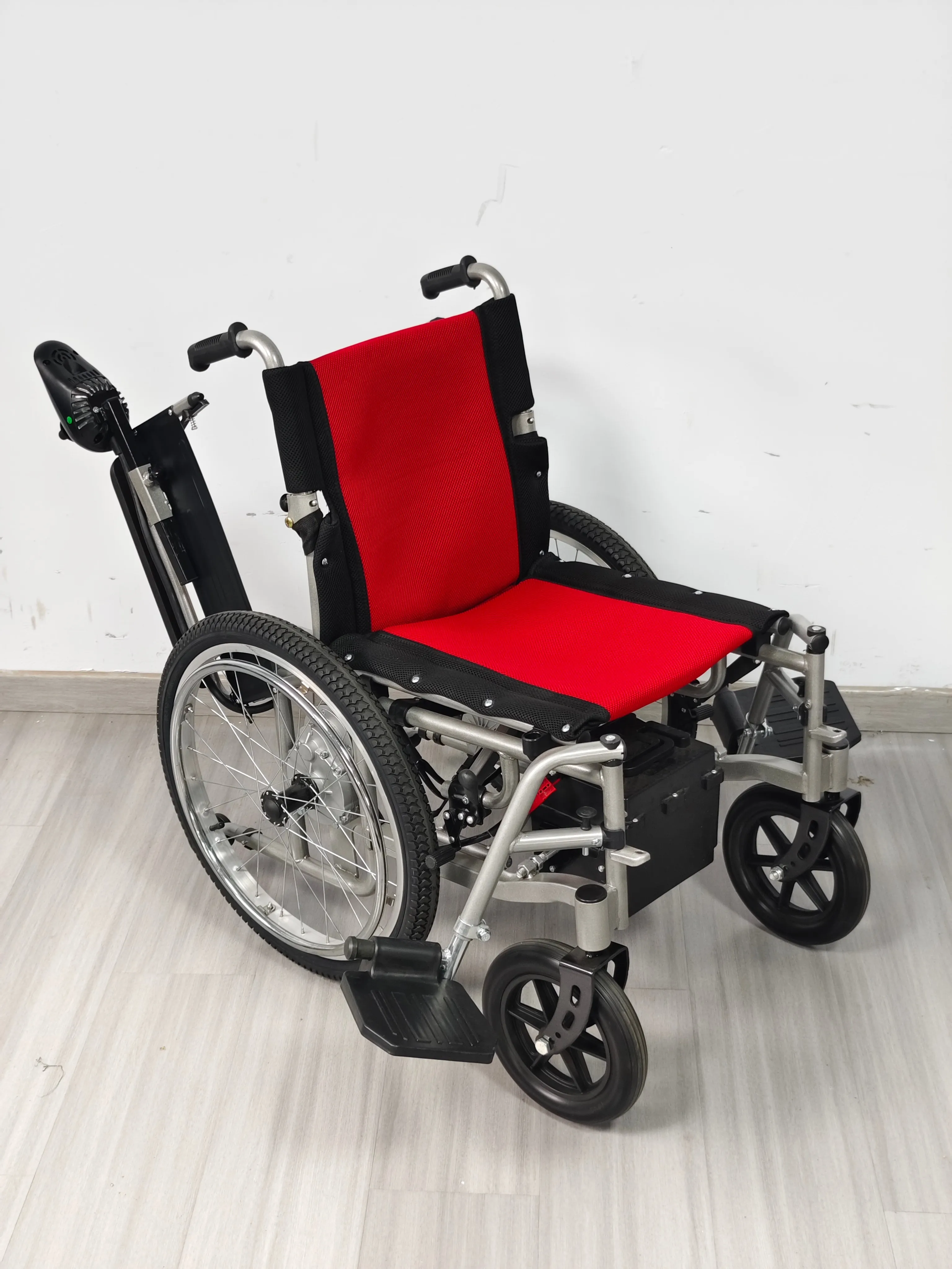 Dual Motor One-handed Control Component Adjustable Suitable for the Elderly and Disabled Quick Fold Electric Wheelchair