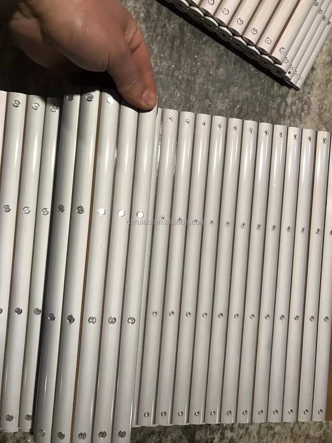 CNC machine flexible aluminum apron curtain cover bellows cover one direction rolling up cover