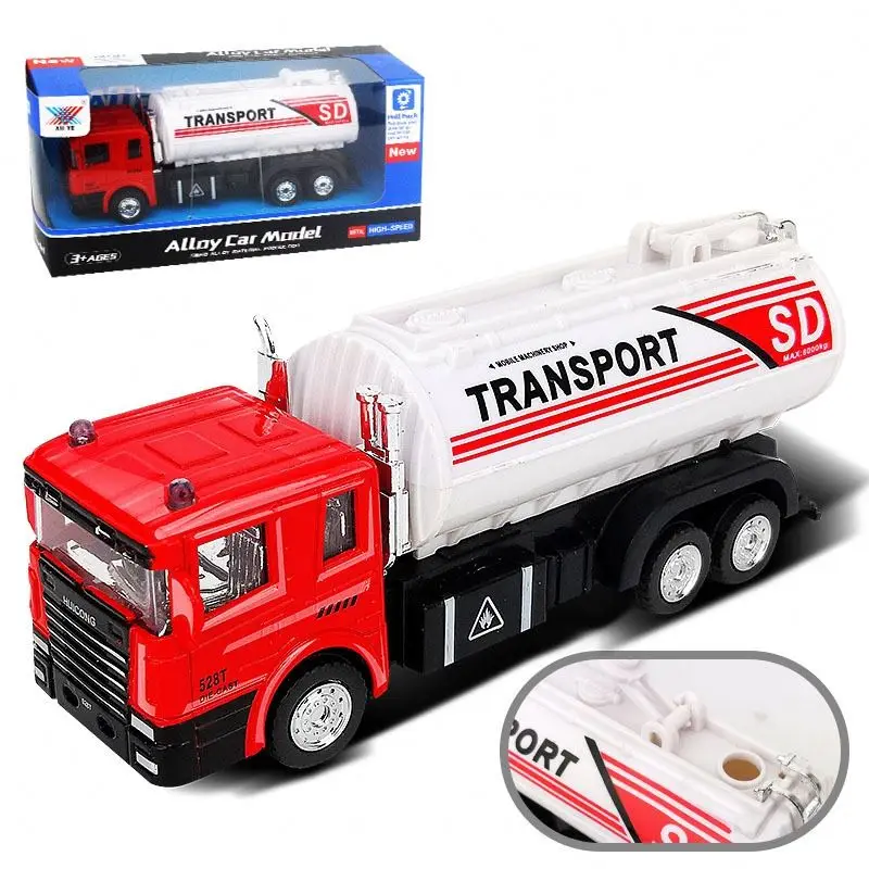 1 43 Four Mixed Packages New Design Fire Truck Engineering Truck Pull-Back Diecast Toy Vehicles
