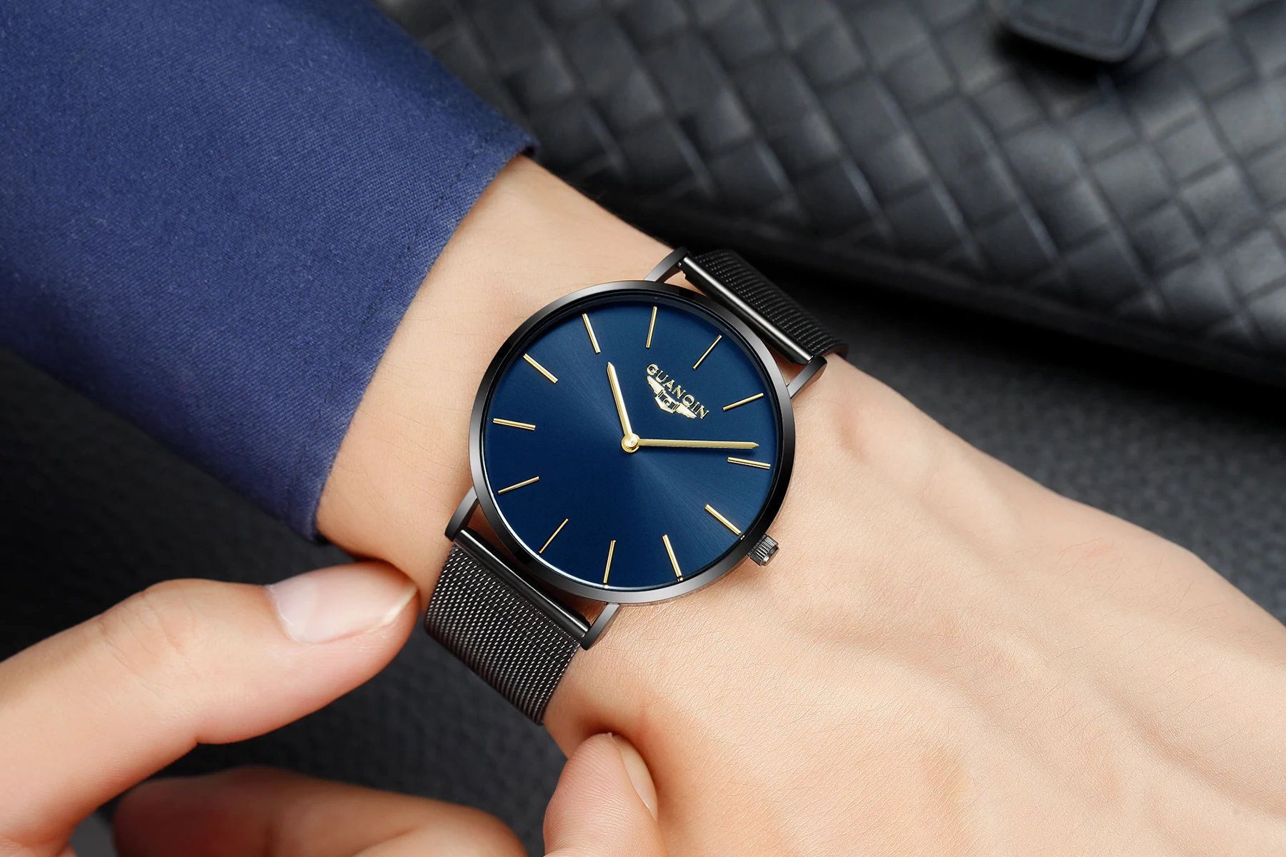 
Online Shopping Top Brand Fashion 2019 Mesh Watches Elegance Quartz Watch for Men 