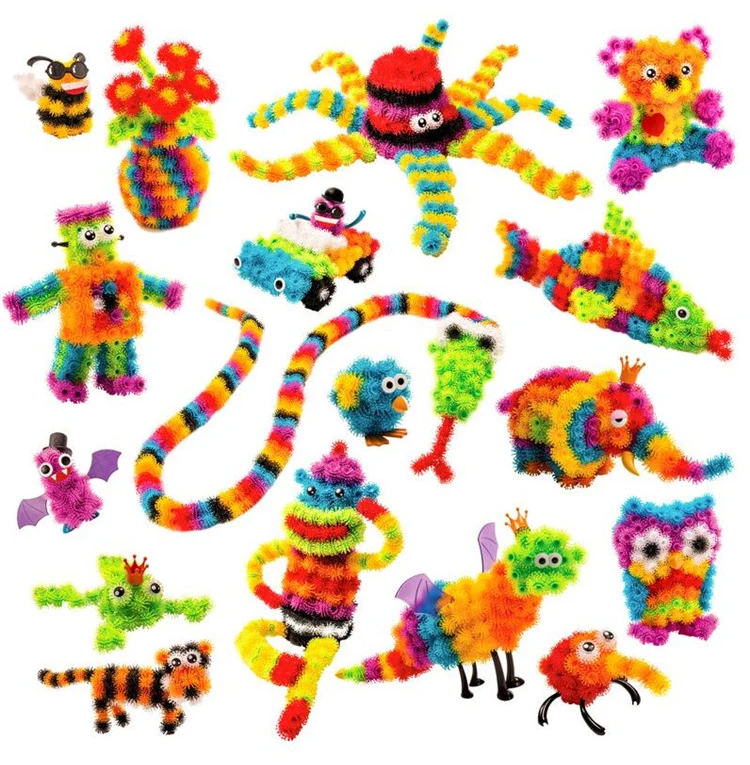 400pcs plastic Creative Handmade Toy Puzzles DIY Kid Toy Magic Thorn ball Clusters toy