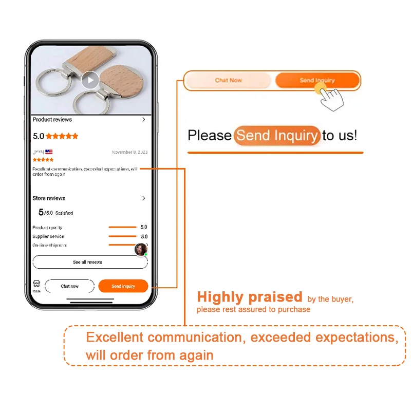 Деревянный брелок для ключей