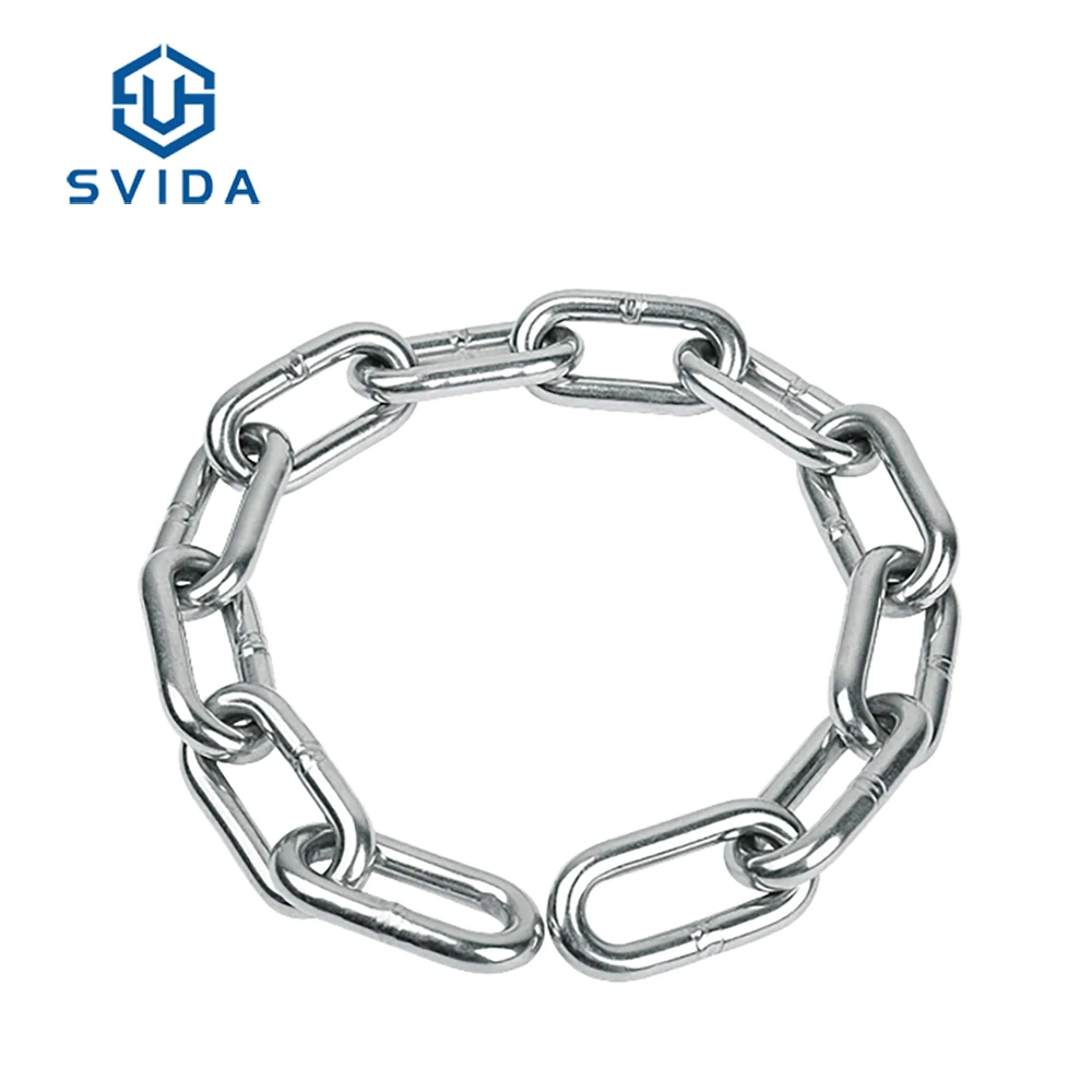 Factory Supply SS304 SS316 Stainless Steel Lifting Chain Grade 80 Anti-Rust Welded Structure For Marine