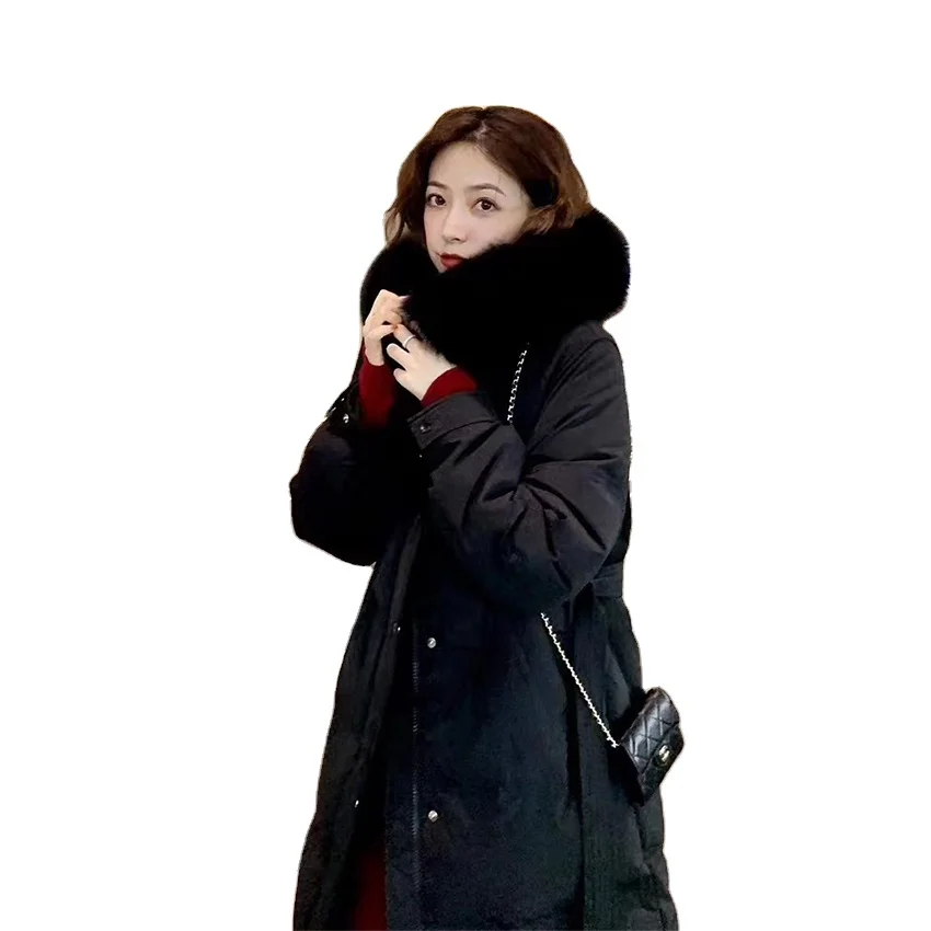 Womens Female Padded Polyester Fabric Winter Coat Fit Women Down Jacket