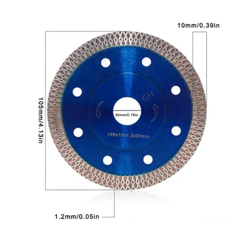 105 115 125mm Ceramic Tile Diamond Cutting Disc Blades Granite Marble Stone Diamond Saw Blade