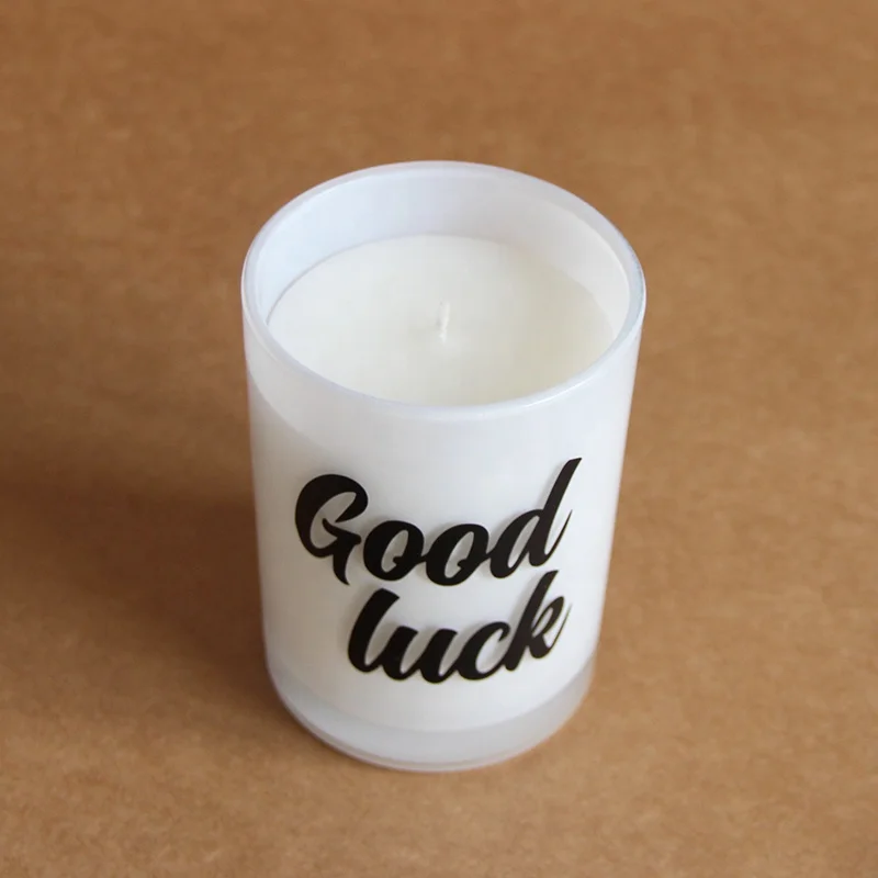 Handmade Candle Natural Fragrance Gift Sets Festival Aromatherapy Vanilla White Glass Cylinder Soy Candles Essential Oil