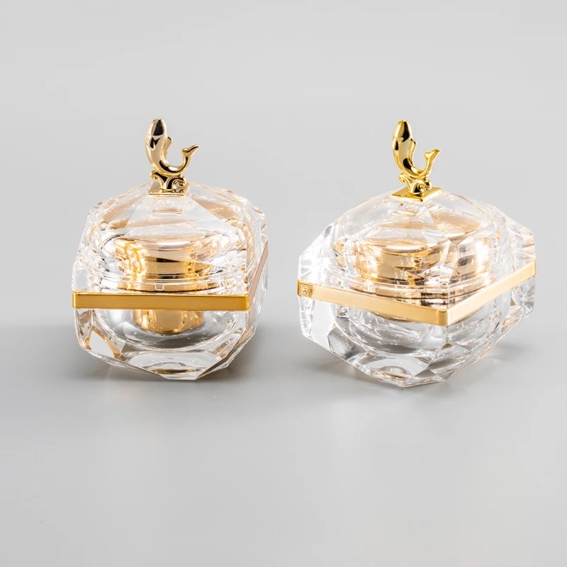 30g Dolphin Shape Acrylic Bronzing Cosmetic Packaging Container Lotion Plastic Empty Cream Jar