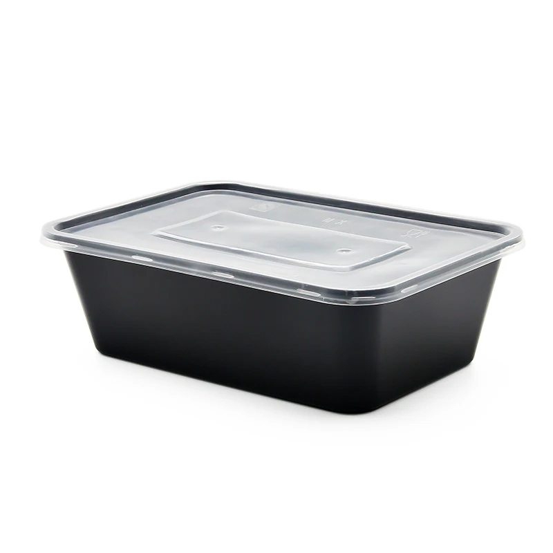 1000ML disposable plastic pp microwave food meal prep container with lid bento lunch box