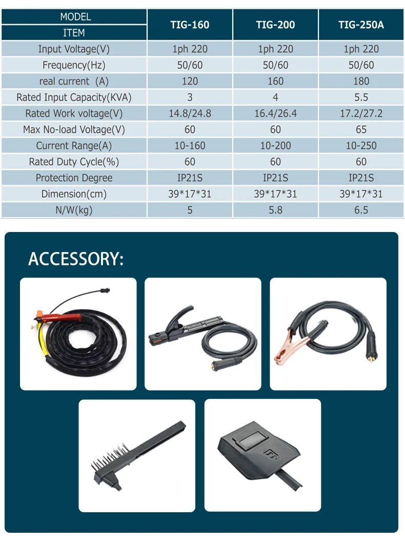 TG  inverter dc inverter IGBT soldadora 200  tig  welding machine