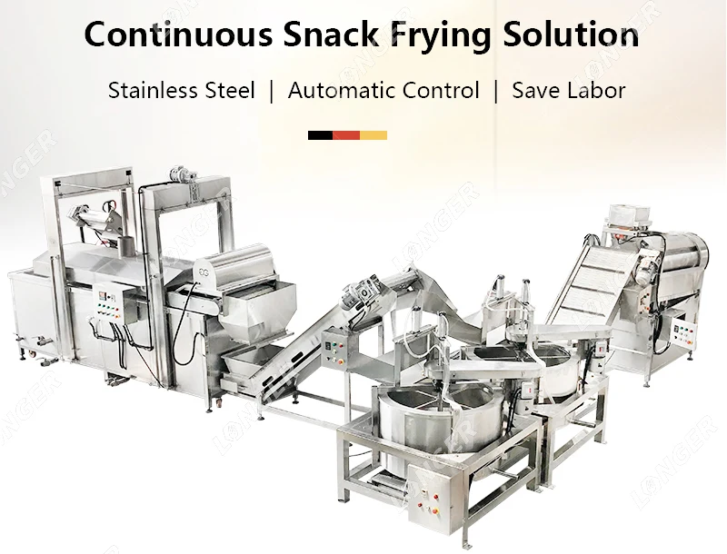 Automatic Pistachio Snack Flavor Frying Machine Oil Frying Peanut Snack Production Line Fried Pistachio Making Machine