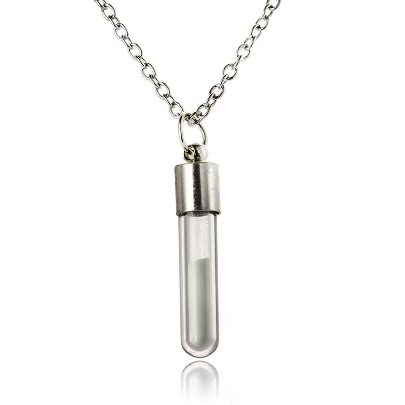 TUME hot sell Stainless Steel Vial Necklace Openable Glass Container Pendant for Memorial Pet Keepsake Cremation Ashes