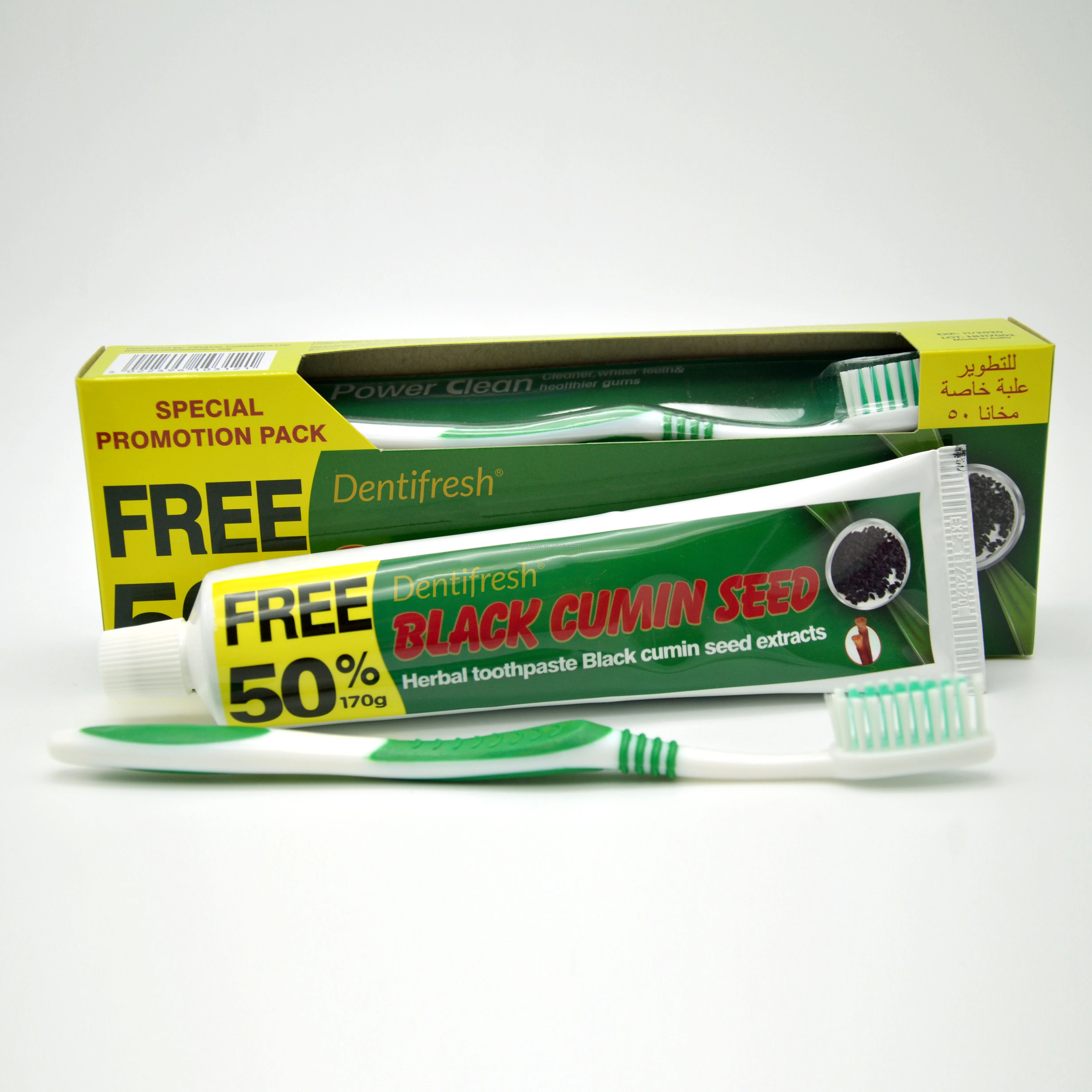 Dentifrice dental kit black cumin seed extract herbal toothpaste set with high quality toothbrush