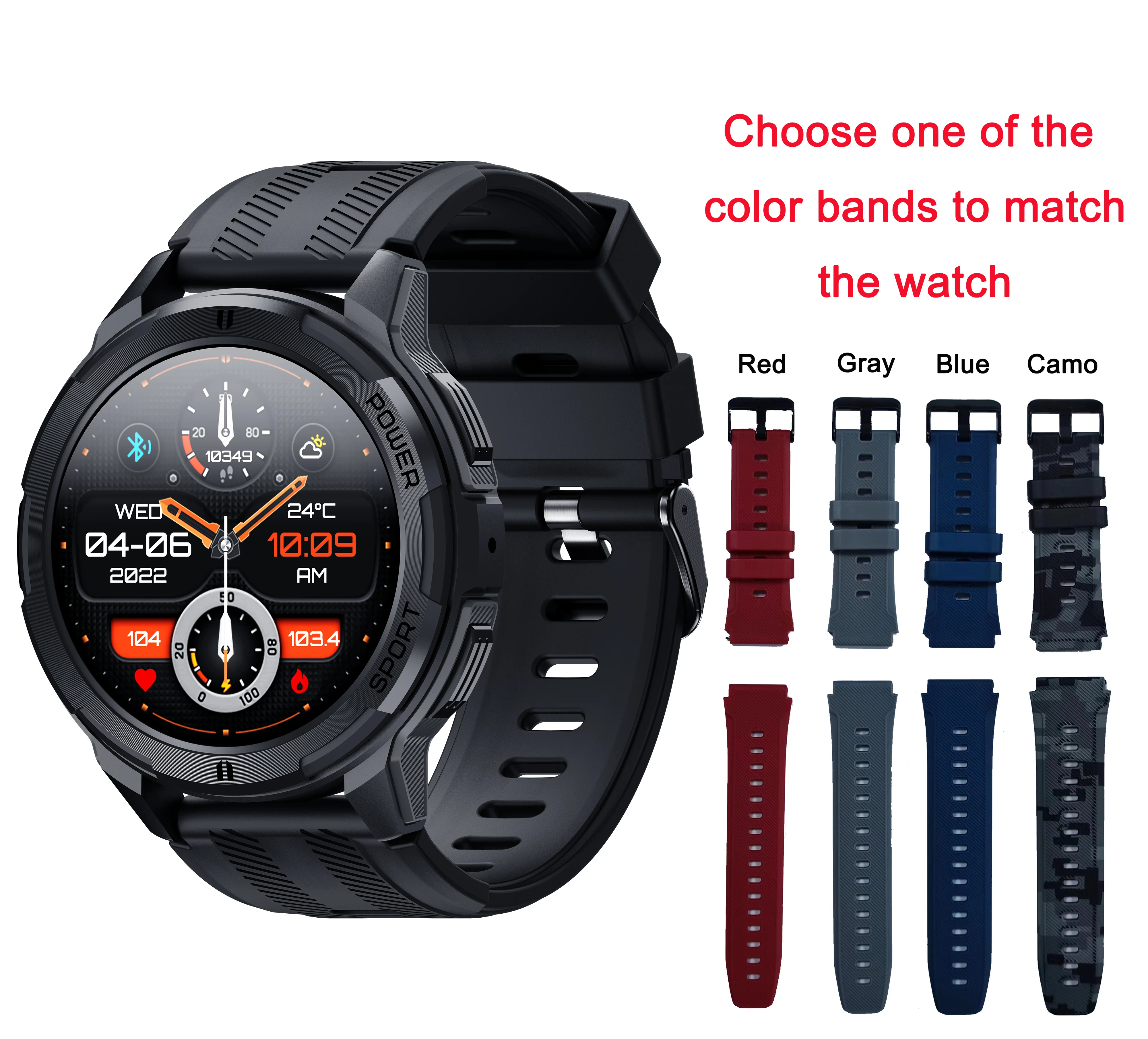 AMOLED Newest C25 BT Call 100+ styles Sport smart watch 410mAh Battery smart bracelet Man cheap Reloj SC25 smart watch