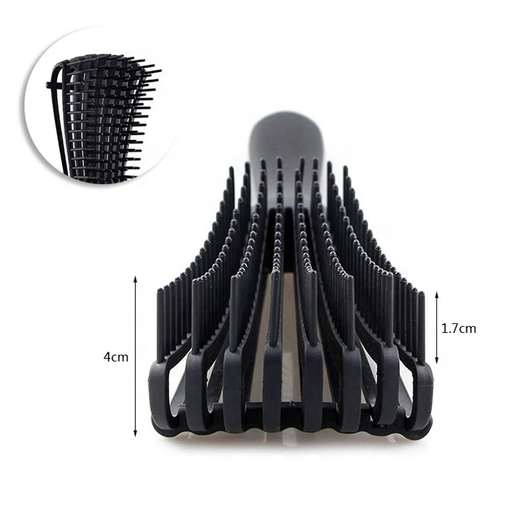 Wholesale High Quality Afro America Woman Products 8 Rows Detangling Massage Hair Brush For Curly Hair Brush Plastic Hair Comb