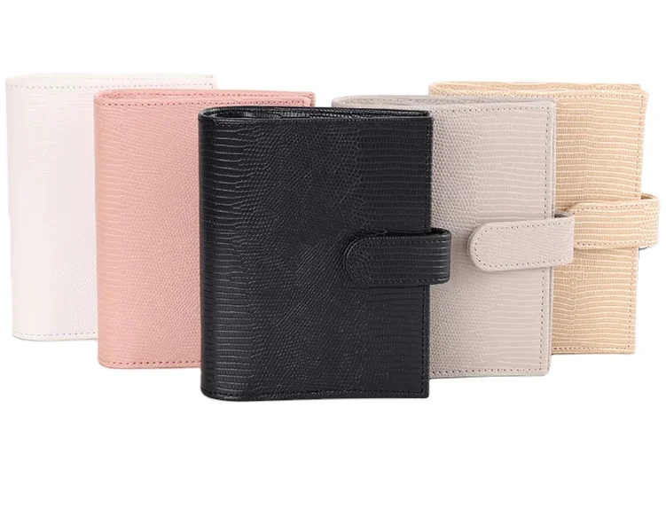 2023 hot sell  binder A7 PU leather planner with Envelopes