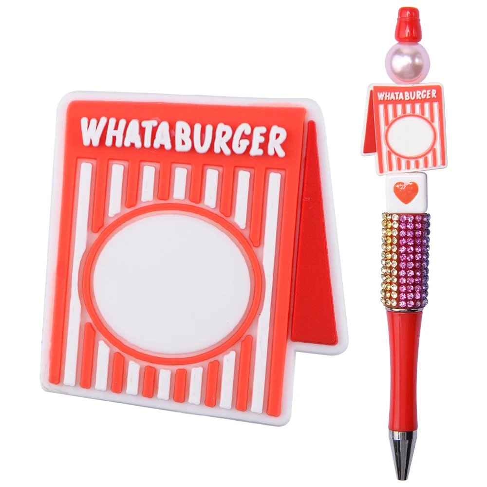 Wholesale custom cartoon cc cow coffee mugs Silicone focal bead animal shape focal beads cartoon character silicon bead for pens