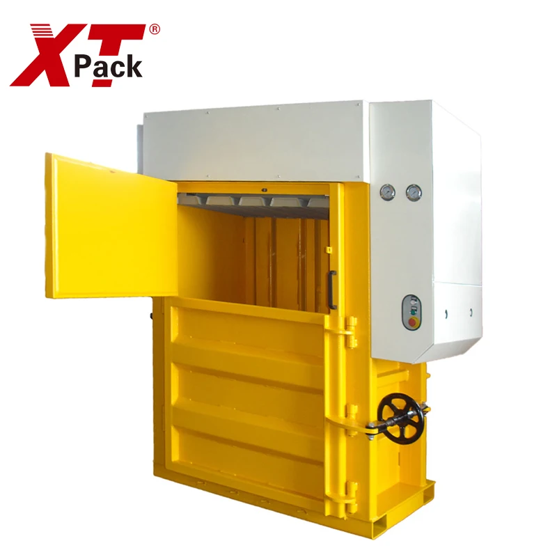 Гидравлические картонные пустоши бумажные пластиковые поперечные баллонные пресс-подборщики машины